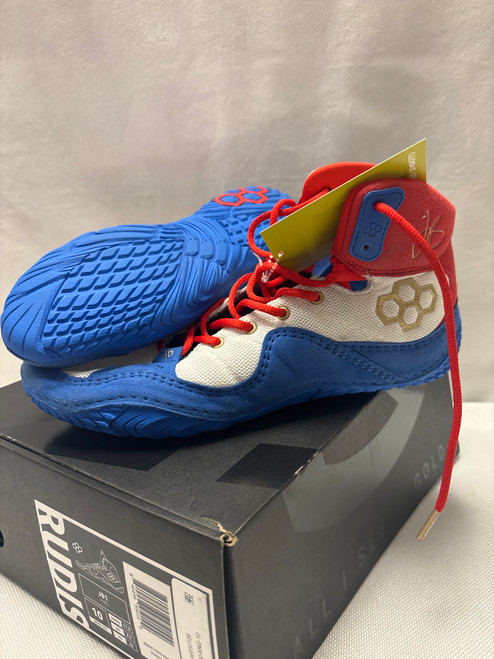 Vist Large View of Product Image Which is Used Rudis Wrestling Shoes Royal Blue Senior 10