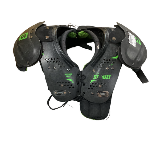 Vist Large View of Product Image Which is Used Schutt Y FLEX FB Shoulder Pads Black MD