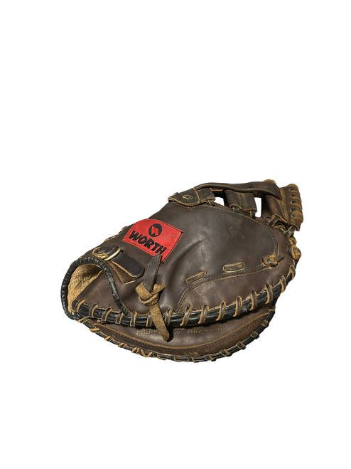 Vist Large View of Product Image Which is Used Worth PREMIUM OIL-TAN LEATHER BB/SB Catchers RH Throw Brown 32"