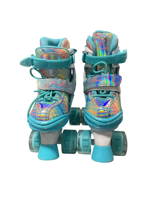 Vist Large View of Product Image Which is Used SPORTNEER QUAD SKATE Child Rec Fitness Skates Carolina Blue Adjustable