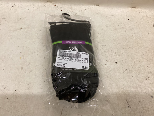 Vist Large View of Product Image Which is Used RHINO ATHLETIC SOCKS 6.5-8.5 Soccer Socks Black MD