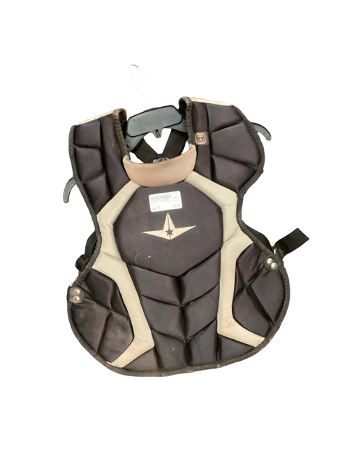 Vist Large View of Product Image Which is Used All Star CPCC912PS Catchers Chest Protector Black Youth