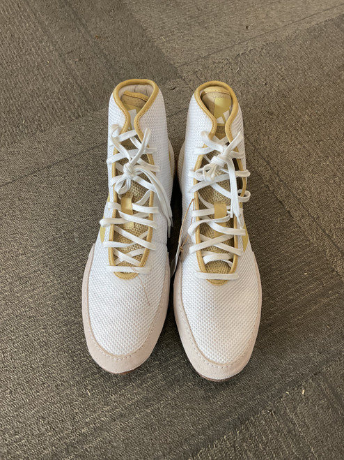 Vist Large View of Product Image Which is Used Adidas Wrestling Shoes White Senior 14