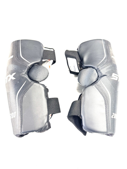 Vist Large View of Product Image Which is Used STX STALLION ARM NO SZ Lacrosse Arm Pads/Guards Black Junior