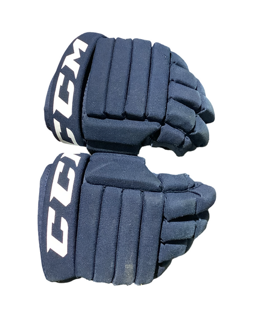Vist Large View of Product Image Which is Used CCM GLOVES Youth Gloves Navy Blue 10"