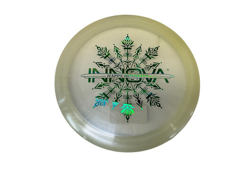 Vist Large View of Product Image Which is New Innova CHAMPION PEARLY ICE THUNDERBIRD Disc Golf Driver White 167g