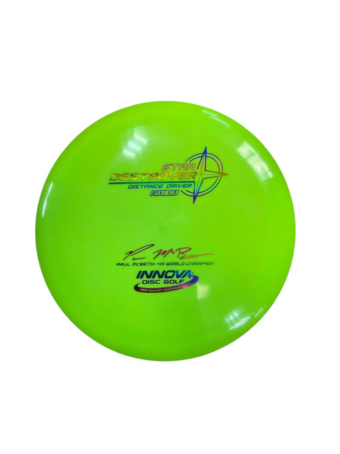 Vist Large View of Product Image Which is New Innova STAR DESTROYER 4X MCBETH Disc Golf Driver Optic Yellow 175g