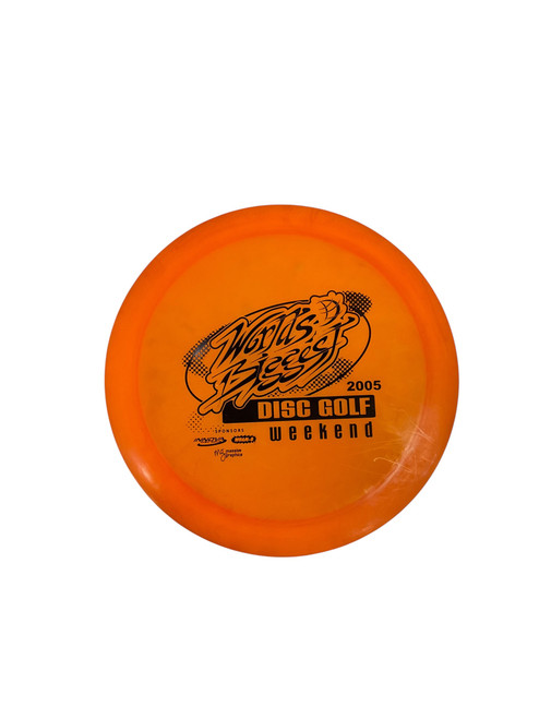 Vist Large View of Product Image Which is New Innova CHAMP BEAST PFN WORLDS BIGGEST 2005 Disc Golf Driver Orange 171g