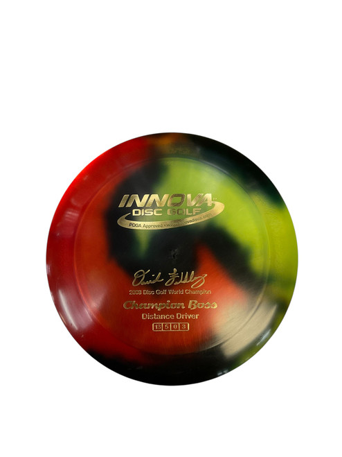 Vist Large View of Product Image Which is New Innova CHAMP BOSS 2008 DAVID FELBERG Disc Golf Driver Red 174g