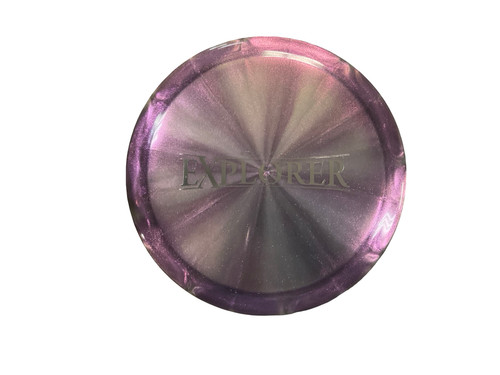 Vist Large View of Product Image Which is New Latitude 64 OPTO X GLIMMER CHAMELEON EXPLORER Disc Golf Driver Purple 173g