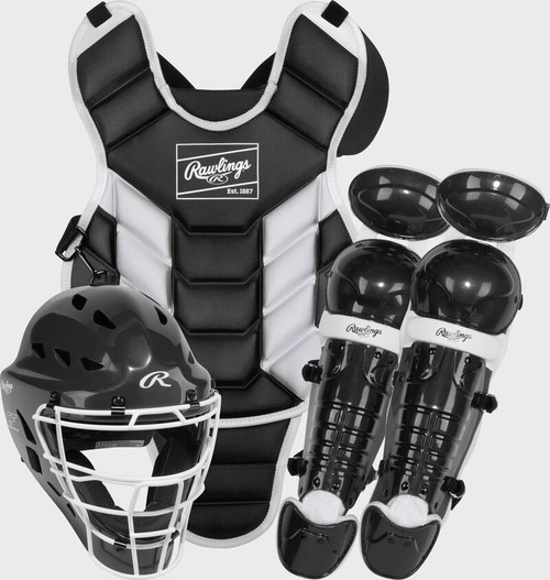 Vist Large View of Product Image Which is NEW RAWLINGS Players 3 Series Catcher’s Set, Black, T-Ball