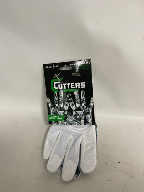 Vist Large View of Product Image Which is Used Cutters GAMEDAY ELITE A S/M FB Gloves White S/M