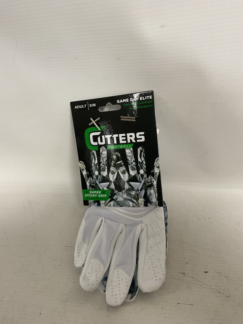 Vist Large View of Product Image Which is Used Cutters GAMEDAY ELITE A S/M FB Gloves White S/M