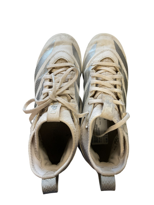 Vist Large View of Product Image Which is Used Adidas ADIZERO BB/SB Cleats White Junior 05.5