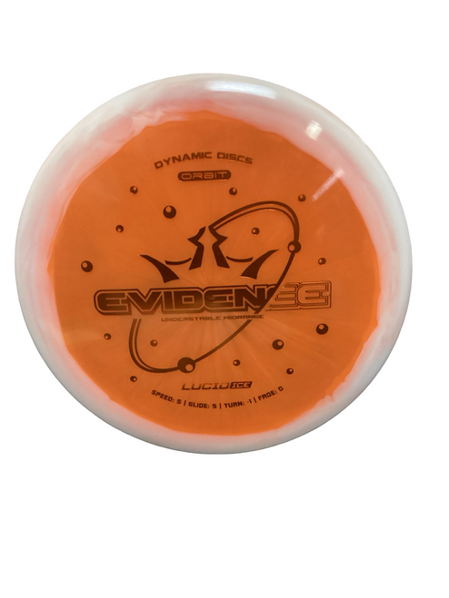 Vist Large View of Product Image Which is Used Dynamic Discs EVIDENCE LUCID ICE Disc Golf Mid Range Orange