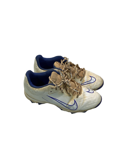 Vist Large View of Product Image Which is Used Nike DIAMOND WHT/BLUE BB CLEAT BB/SB Cleats Royal Blue And White Senior 9