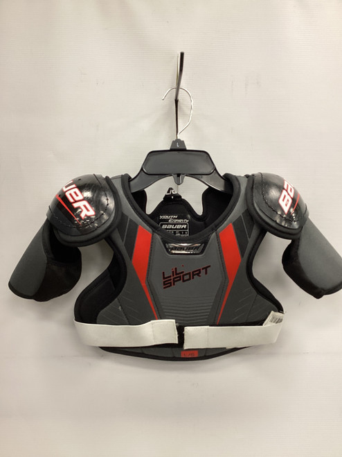 Vist Large View of Product Image Which is Used Bauer LIL SPORT Youth Shoulder Pads LG