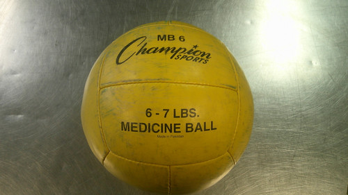Vist Large View of Product Image Which is Used Champion Sports Medicine Ball Yellow 6 lb