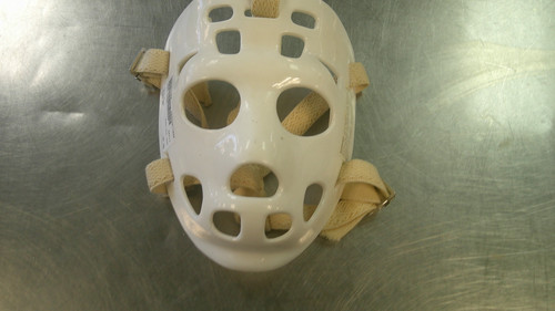 Vist Large View of Product Image Which is Used GOAL MASK St Hcky Goalie Helmet Yth White SM
