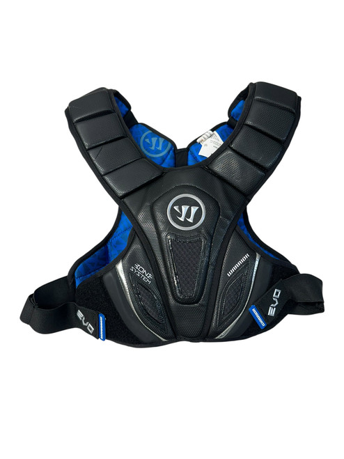 Vist Large View of Product Image Which is Used Warrior ZONE SYSTEM Lacrosse Shoulder Pads Black MD