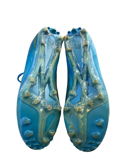 Vist Large View of Product Image Which is Used New Balance BURN LAX Cleats Mens Royal Blue Senior 8