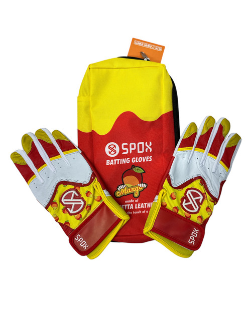 Vist Large View of Product Image Which is New MANGO BATTING GLOVES BB/SB Batting Gloves Red SM