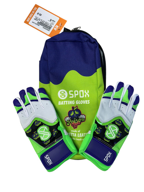 Vist Large View of Product Image Which is New POISON APPLE BATTING GLOVES BB/SB Batting Gloves Purple MD