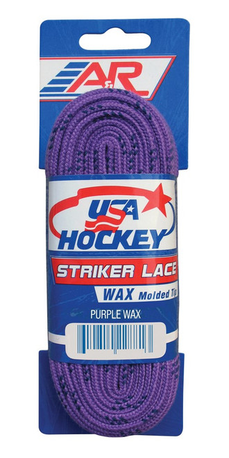 Vist Large View of Product Image Which is New USA HOCKEY LACES PURPLE WAXED 96"