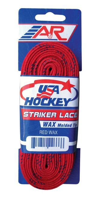 Vist Large View of Product Image Which is New USA HOCKEY LACES RED WAXED 108"