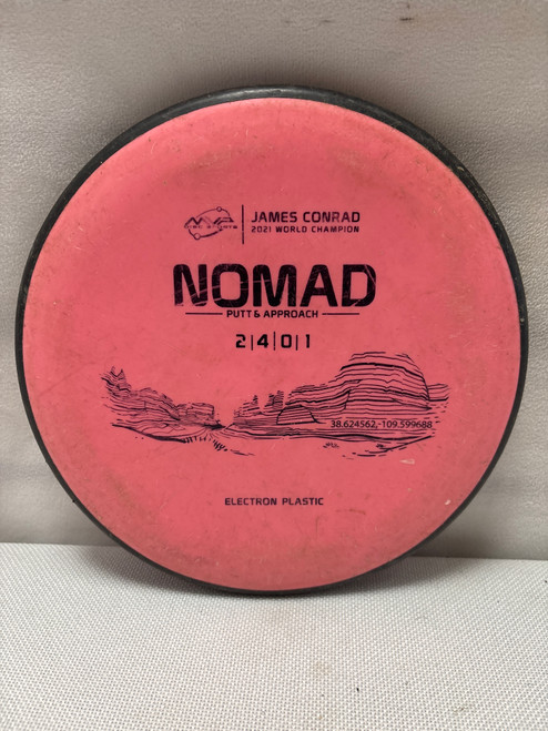 Vist Large View of Product Image Which is Used MVP ELECTRON NOMAD JAMES CONRAD 2021 Disc Golf Putter Pink