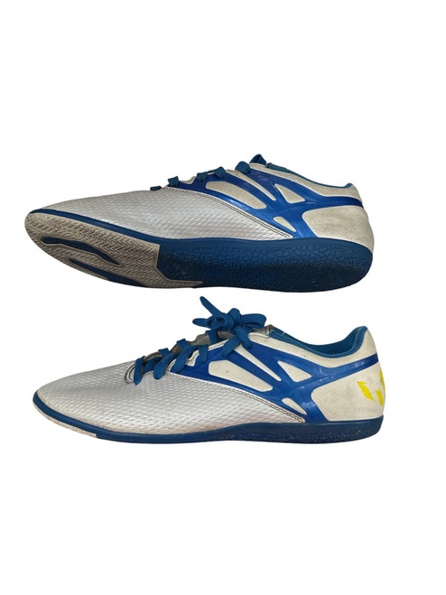 Vist Large View of Product Image Which is Used Adidas Soccer Indoor Shoes White Senior 11