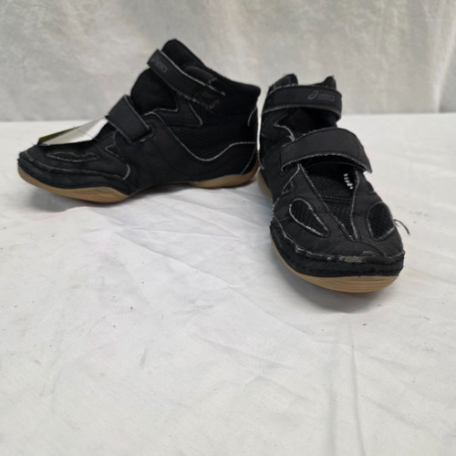 Vist Large View of Product Image Which is Used Asics MATFLEX VELCRO Wrestling Shoes Black Youth 13.0