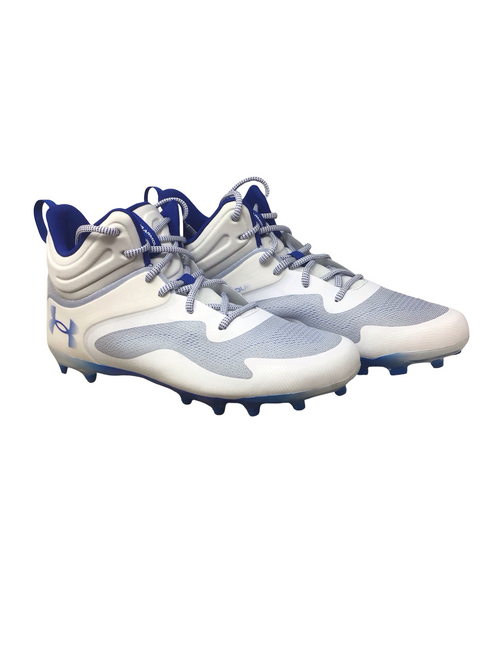 Vist Large View of Product Image Which is Used Under Armour LAX Cleats Mens White Senior 13