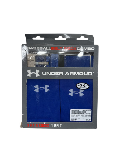 Vist Large View of Product Image Which is New Under Armour Royal Belt/Sock Combo - MD