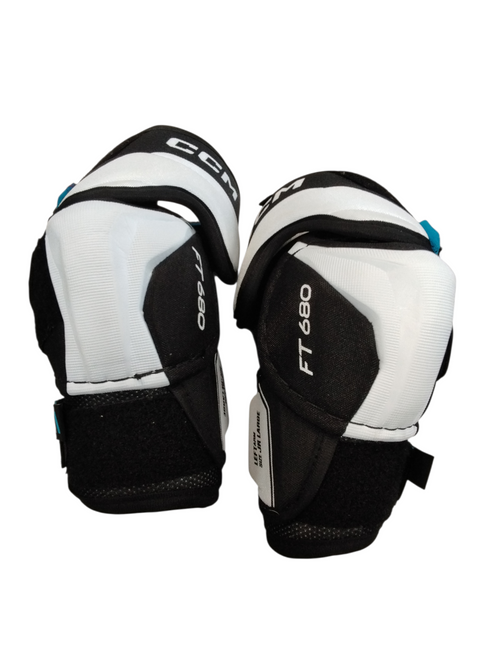 Vist Large View of Product Image Which is Used CCM JETSPEED FT680 Junior Elbow Pads LG