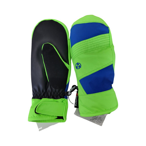 Vist Large View of Product Image Which is Used Turbine BOYS STRIKER MITTEN Outerwear Boys Gloves Neon Green LG