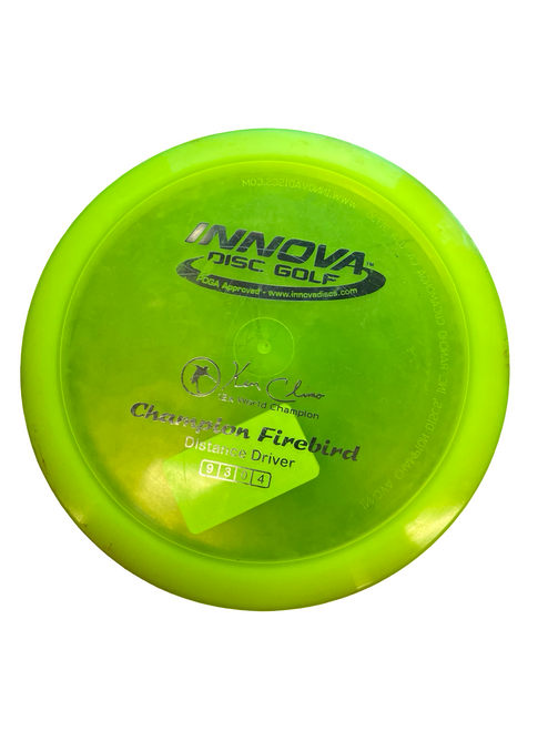 Vist Large View of Product Image Which is Used Innova CHAMPION FIREBIRD Disc Golf Driver Yellow