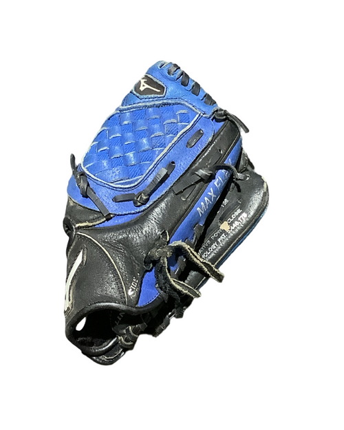 Vist Large View of Product Image Which is Used Mizuno GLOVE BB/SB Glove RH Throw Royal Blue 9 1/2"