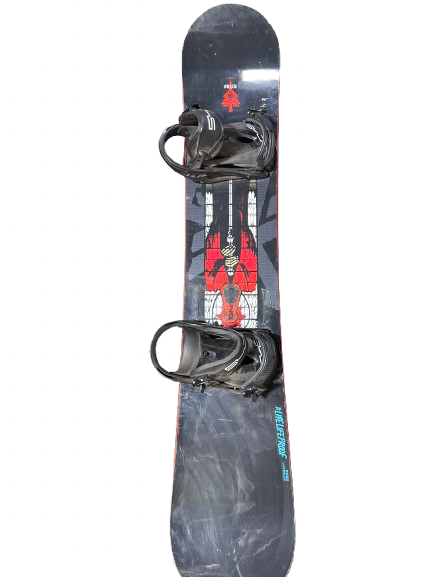 Vist Large View of Product Image Which is Used Nitro NITRO TEAM SERIES BOARD W/ BINDINGS Mens Board/Bindings Black And Red 159 cm