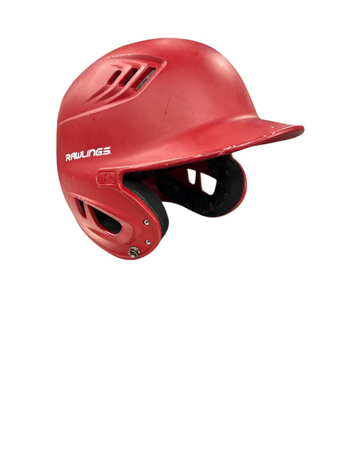 Vist Large View of Product Image Which is Used Rawlings BATTING HELMET Batting Helmet No Mask Red One Size