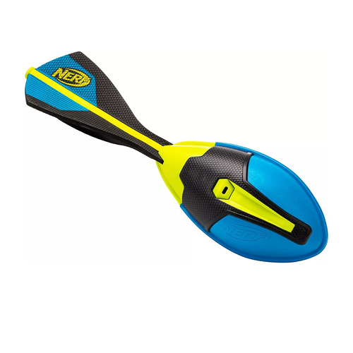 Vist Large View of Product Image Which is New Nerf Vortex Ultimate Grip Foam Football- Blue and Yellow