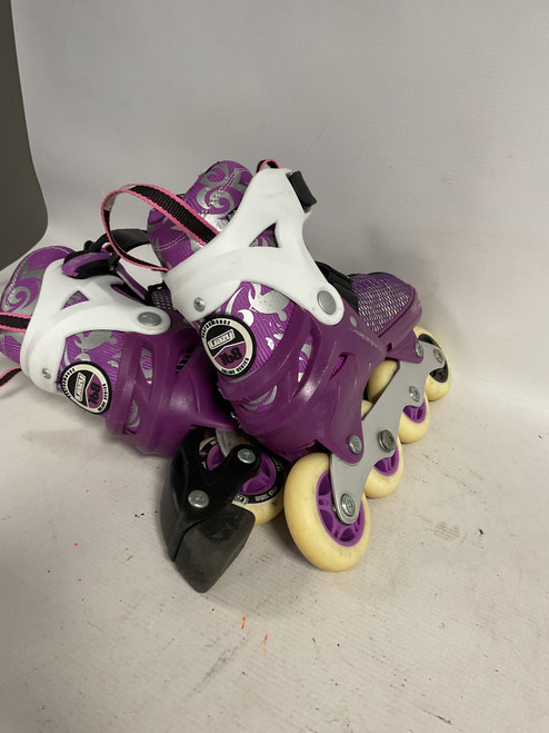 Vist Large View of Product Image Which is Used CRAZY SKATES 168 2-5 Junior Rec Fitness Skates Purple Adjustable