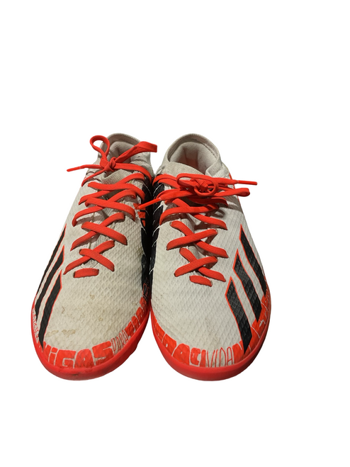 Vist Large View of Product Image Which is Used Adidas Soccer Indoor Shoes White Senior 5