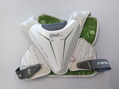 Vist Large View of Product Image Which is Used Maverik Lacrosse Shoulder Pads White MD