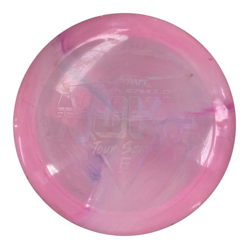 Vist Large View of Product Image Which is Used Discraft NUKE TOUR SERIES 173-174G Disc Golf Driver Pink