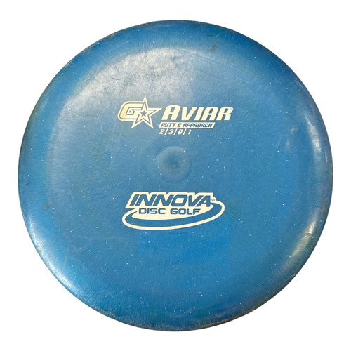 Vist Large View of Product Image Which is Used Innova GSTAR AVIAR Disc Golf Putter Royal Blue 168g