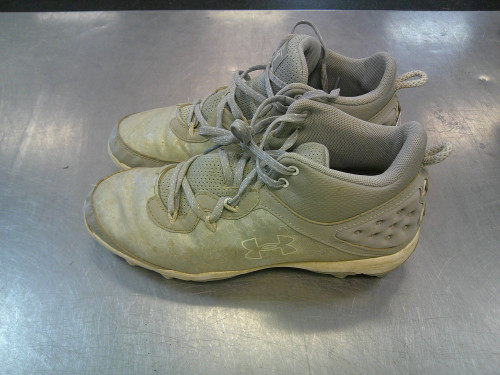 Vist Large View of Product Image Which is Used Under Armour MOLDED BB/SB Cleats Grey Senior 8.5