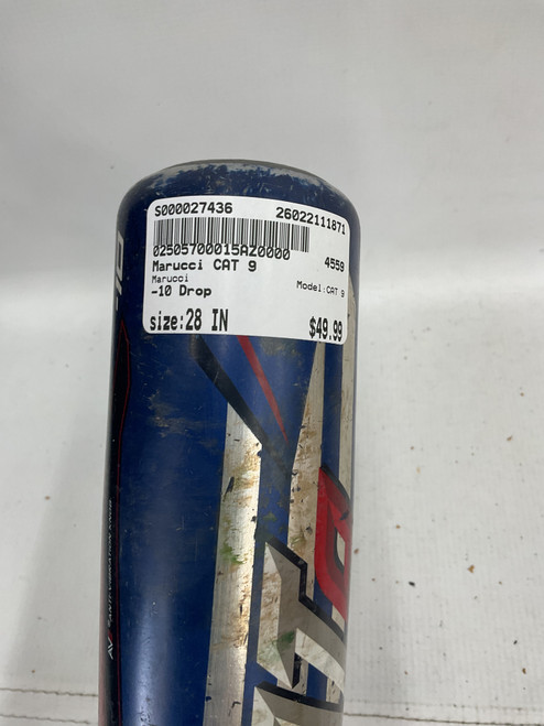 Vist Large View of Product Image Which is Used Marucci CAT 9 BB/SB USSSA 2 3/4 Bat 28"