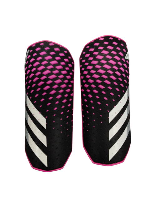Vist Large View of Product Image Which is Used Adidas PREDATOR Soccer Shin Guards Youth Pink SM