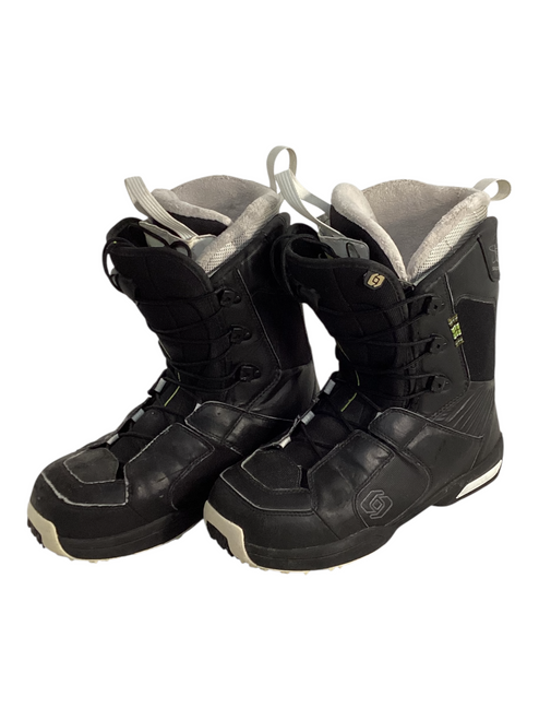 Vist Large View of Product Image Which is Used SALOMON Mens Snowboard Boots Black 